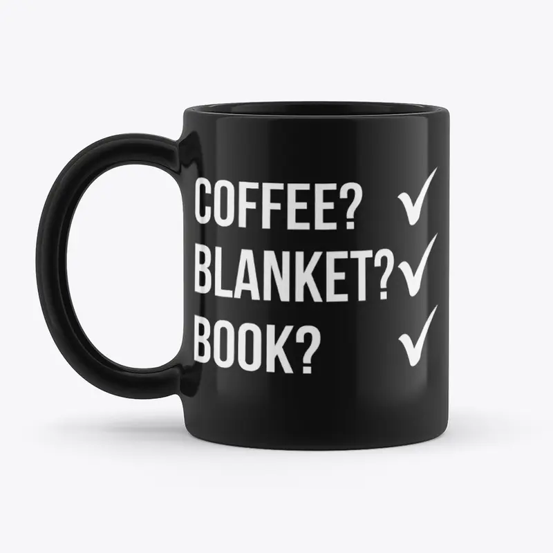 Coffee? Blanket? Book? Dark Colors