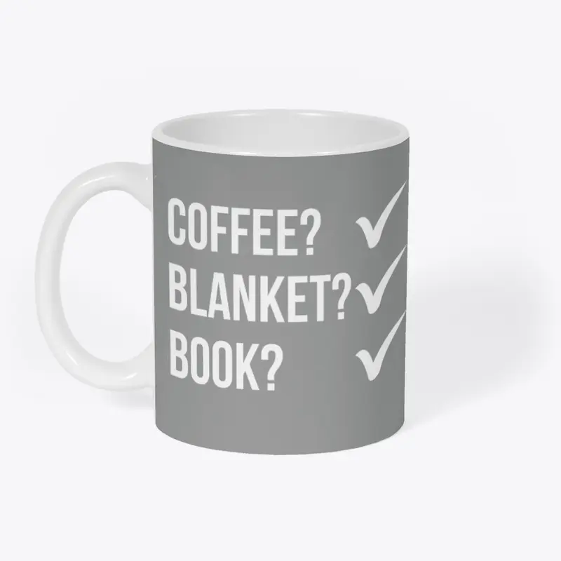 Coffee? Blanket? Book? Dark Colors